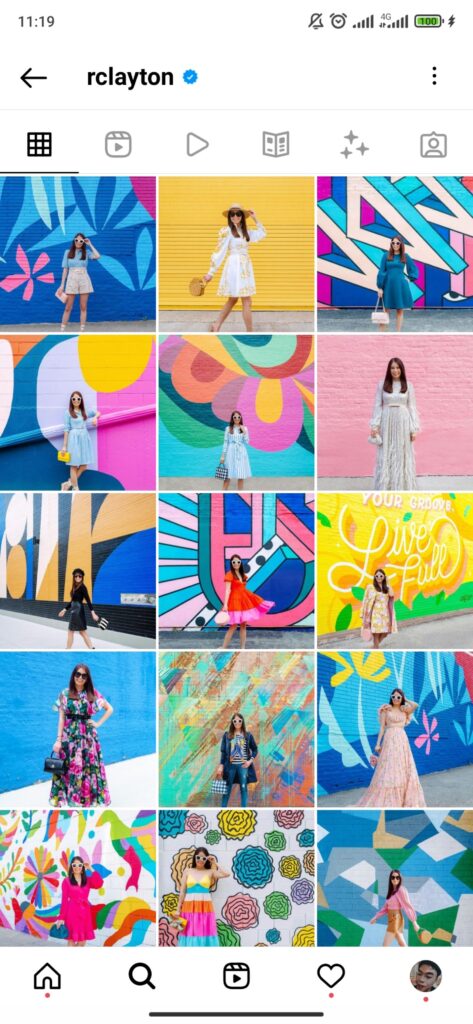 Giao diện Instagram theo phong cách Color Pop